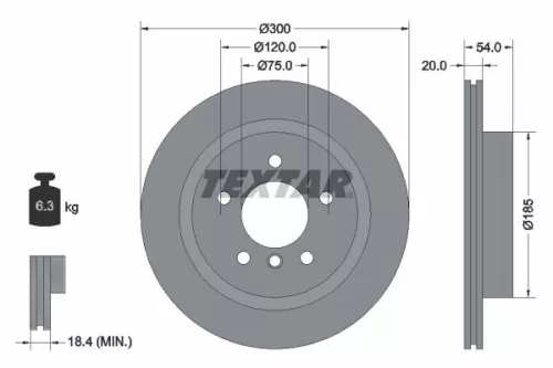 TEXTAR Brake Disc (92196605)