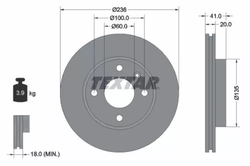 TEXTAR Brake Disc (92278703)