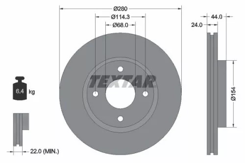 TEXTAR Brake Disc (92269203)