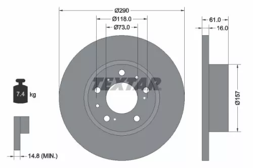 TEXTAR Brake Disc (92042900)