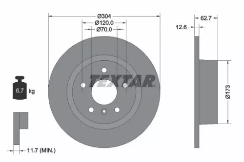 TEXTAR Brake Disc (92095203)