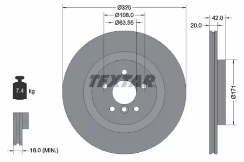 TEXTAR Brake Disc (92318105)