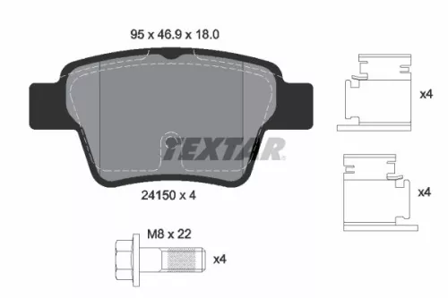 TEXTAR Brake Pad Set, disc brake (2415001)