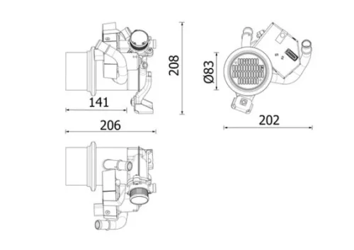 MAHLE Cooler, exhaust gas recirculation (CE39000P)