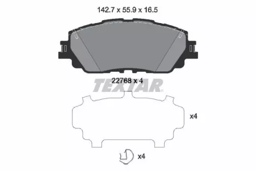 TEXTAR Brake Pad Set, disc brake (2276801)