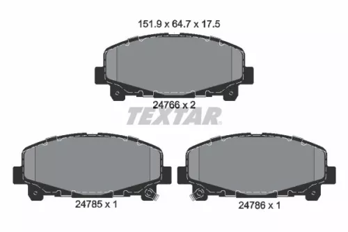 TEXTAR Brake Pad Set, disc brake (2476601)