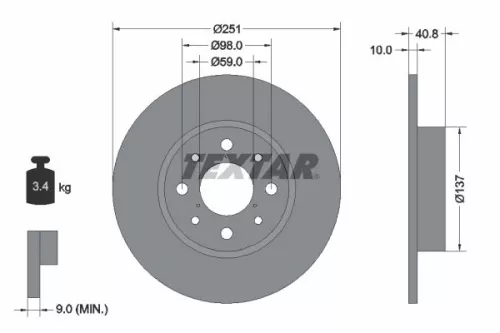 TEXTAR Brake Disc (92202303)