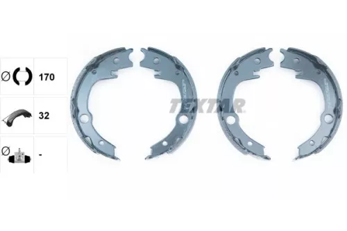 TEXTAR Brake Shoe Set, parking brake (91063200)