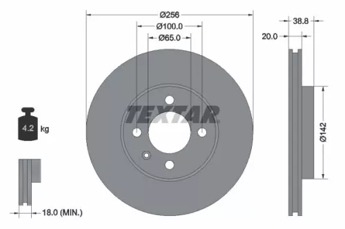 TEXTAR Brake Disc (92036803)