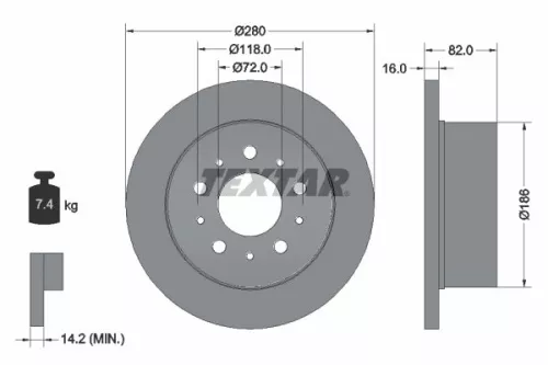 TEXTAR Brake Disc (92157403)