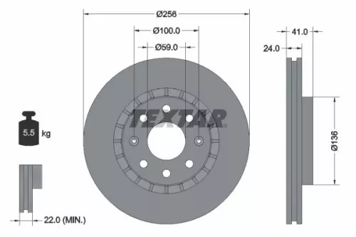 TEXTAR Brake Disc (92263303)