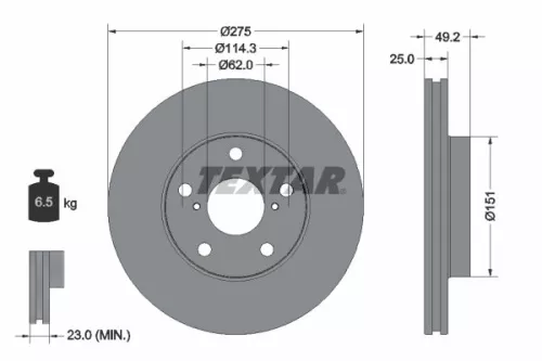 TEXTAR Brake Disc (92139703)