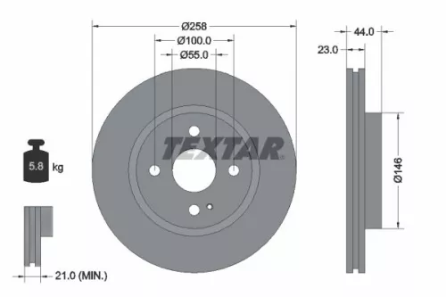 TEXTAR Brake Disc (92166803)