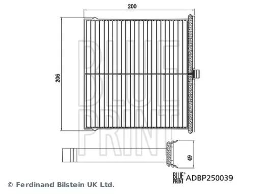 BLUE PRINT Filter, cabin air (ADBP250039)