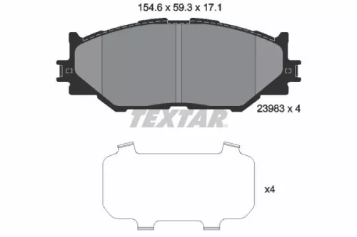 TEXTAR Brake Pad Set, disc brake (2398301)