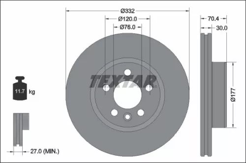 TEXTAR Brake Disc (92345105)