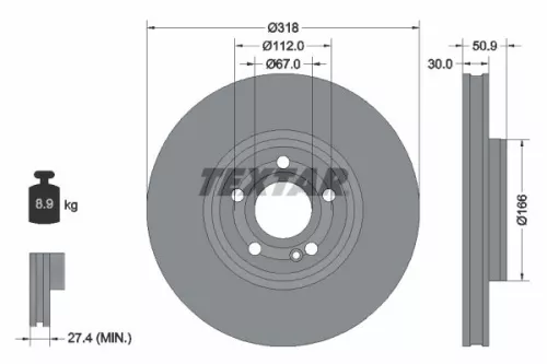 TEXTAR Brake Disc (92316705)