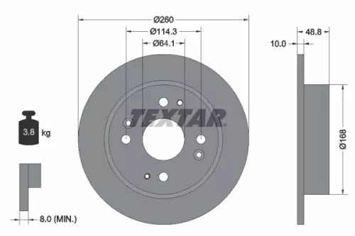 TEXTAR Brake Disc (92081700)