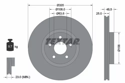 TEXTAR Brake Disc (92149105)