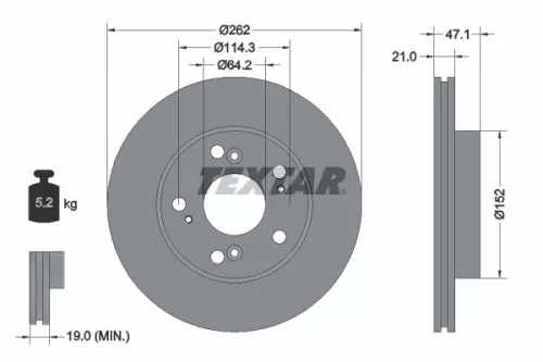 TEXTAR Brake Disc (92175803)