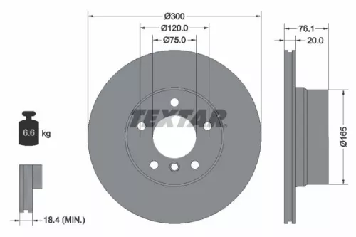 TEXTAR Brake Disc (92199503)