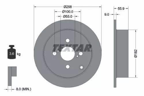 TEXTAR Brake Disc (92126103)