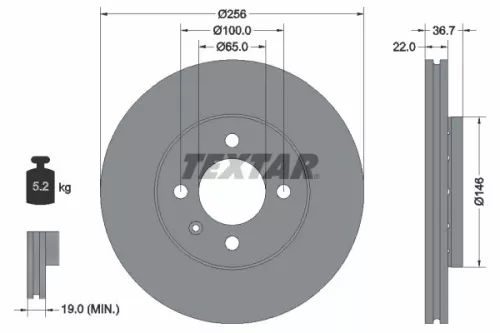 TEXTAR Brake Disc (92287003)