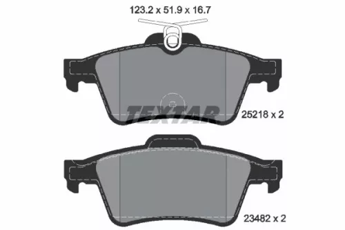 TEXTAR Brake Pad Set, disc brake (2521801)