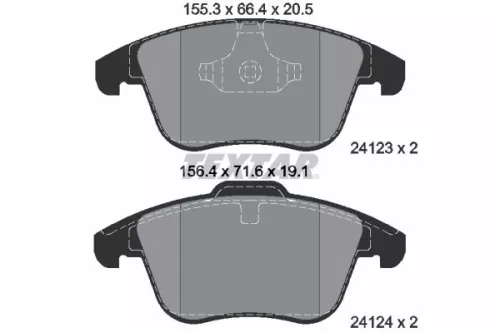 TEXTAR Brake Pad Set, disc brake (2412301)