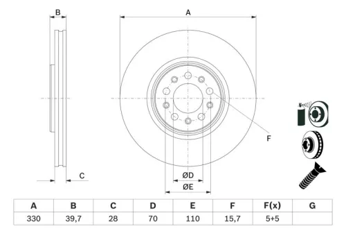 BOSCH Brake Disc (0986479F66)