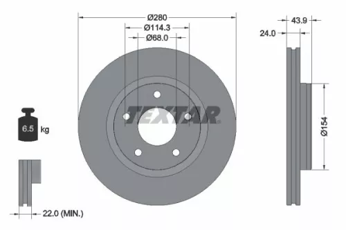 TEXTAR Brake Disc (92232205)