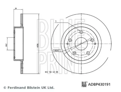 BLUE PRINT Brake Disc (ADBP430191)