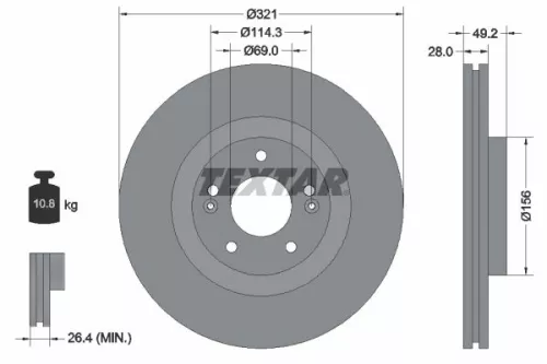 TEXTAR Brake Disc (92242905)