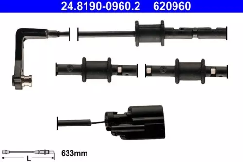 ATE Warning Contact, brake pad wear (24.8190-0960.2)