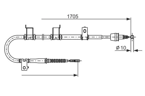 BOSCH Cable Pull, parking brake (1987482908)