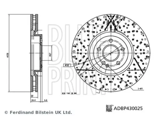 BLUE PRINT Brake Disc (ADBP430025)