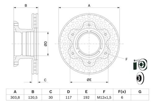 BOSCH Brake Disc (0986479E47)