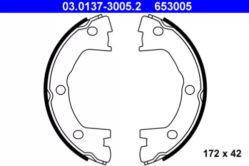 Brake Shoe Set, parking brake