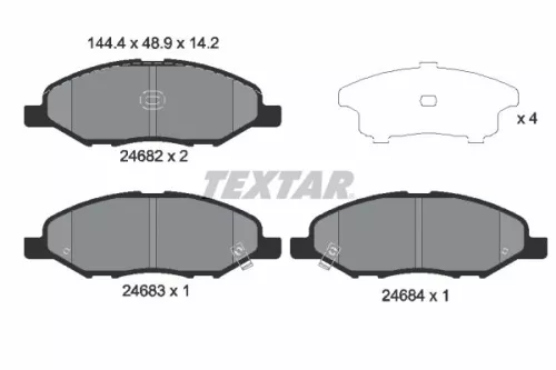 TEXTAR Brake Pad Set, disc brake (2468201)