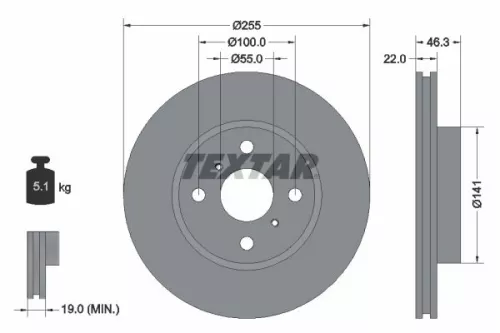 TEXTAR Brake Disc (92156100)