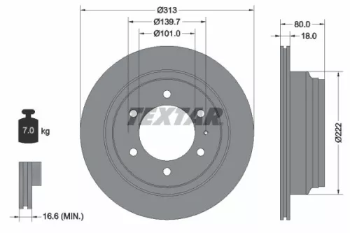 TEXTAR Brake Disc (92091600)