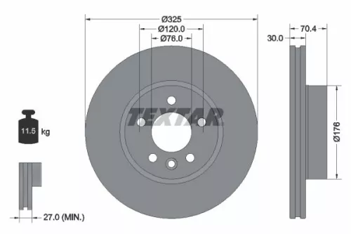TEXTAR Brake Disc (92305905)