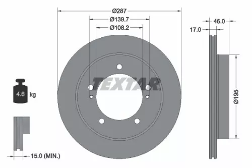 TEXTAR Brake Disc (92314103)