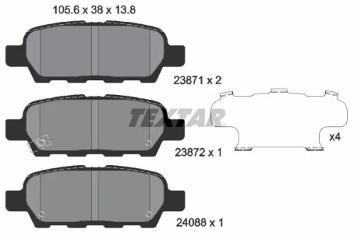 TEXTAR Brake Pad Set, disc brake (2387101)