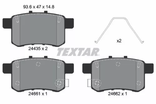 TEXTAR Brake Pad Set, disc brake (2443501)