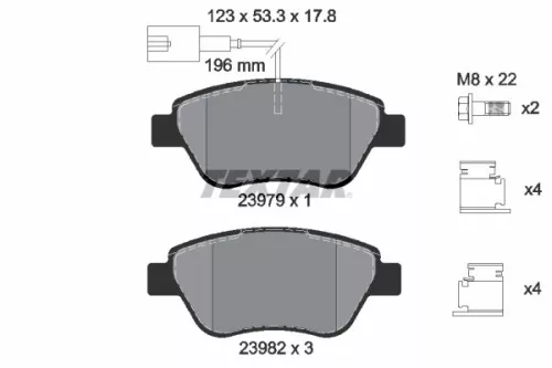 TEXTAR Brake Pad Set, disc brake (2397903)