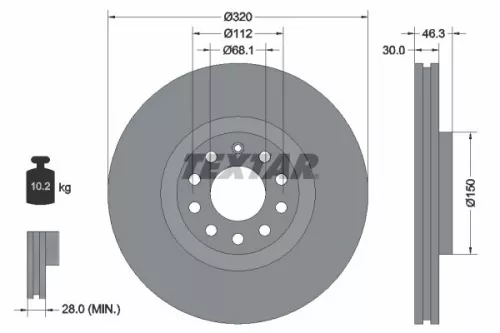 TEXTAR Brake Disc (92106705)