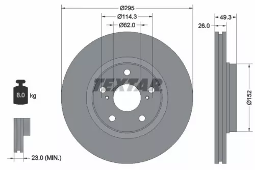 TEXTAR Brake Disc (92163903)