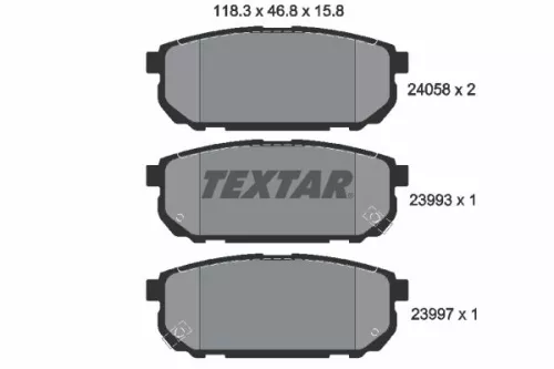 TEXTAR Brake Pad Set, disc brake (2405801)