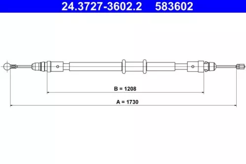 ATE Cable Pull, parking brake (24.3727-3602.2)
